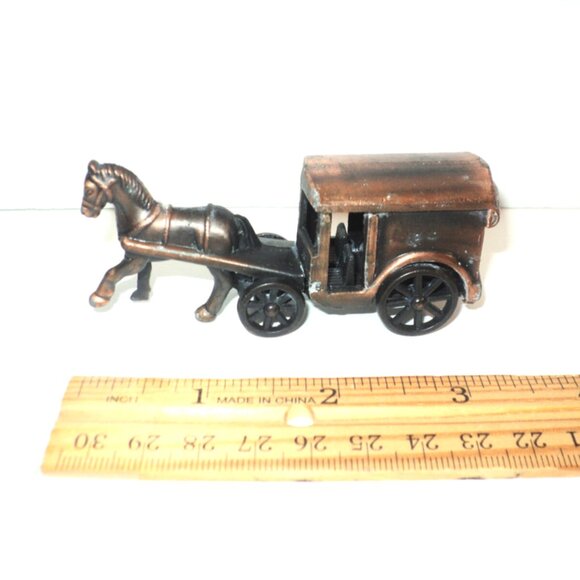 Amish Horse and Buggy Pencil Sharpener Collectible Brass Finish 3.5" L Die-Cast - Picture 1 of 5